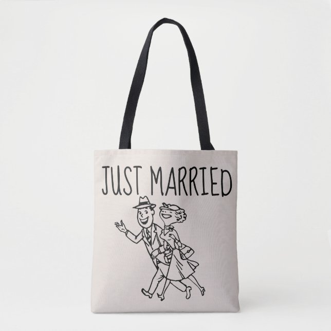 NY GIFTA BRÖLLOP RETRO GIFT TOTE PURSE TYGKASSE (Framsida)