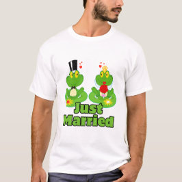 ny gifta brud och groomgrodor tee shirt