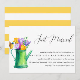 Ny gifta Bunch Flowers efter bröllop brunch Inbjudningar