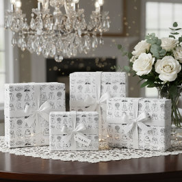 "Ny gifta" Chic - Papper radbrytning Presentpapper