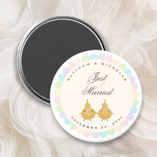 Ny gifta Cute Perfekt Pair Wedding Favor Magnet