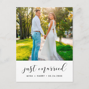 Ny gifta Elegant-meddelandefoto Vykort