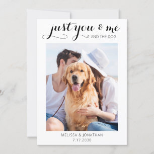 Ny gifta Elopement Hund Bröllop meddelande