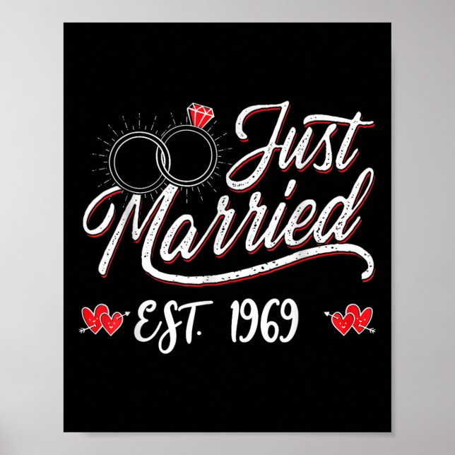 Ny gifta Est 1969 Make Maka 56:e Bröllop an Poster (Framsidan)
