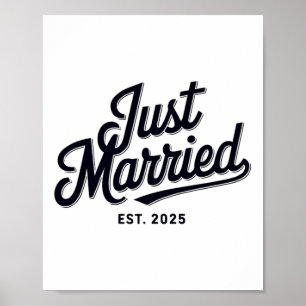 Ny gifta Est 2025 Bröllop Maka &amp; Br Poster