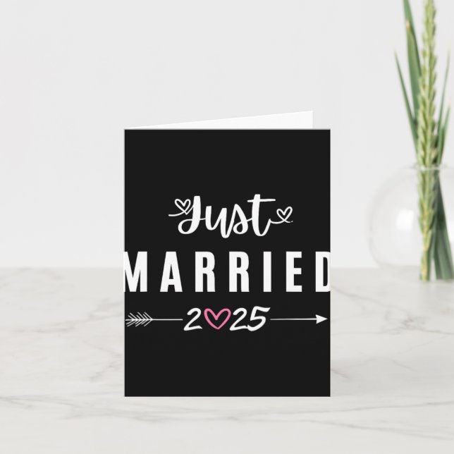 Ny gifta Est 2025 Honeymoon Bröllop Par An Kort (Framsida)