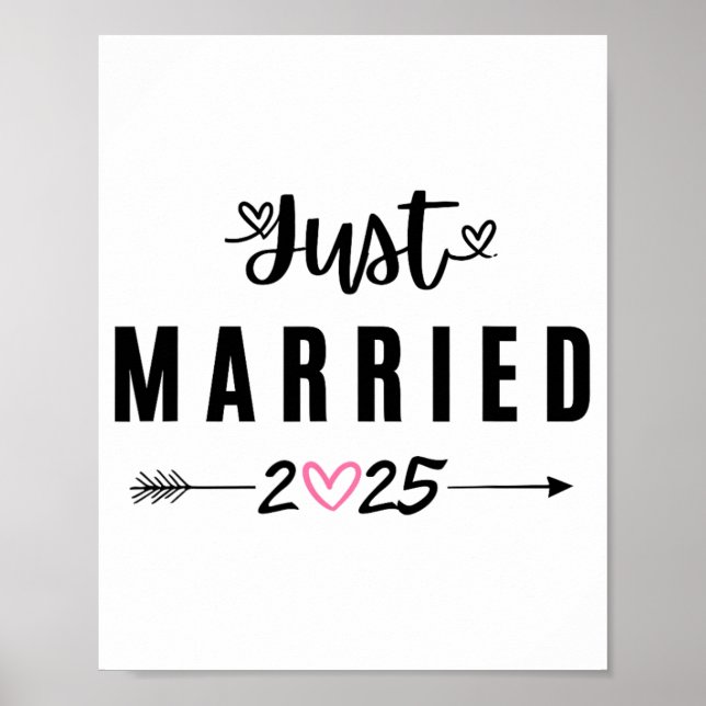Ny gifta Est 2025 Honeymoon Bröllop Par An Poster (Framsidan)