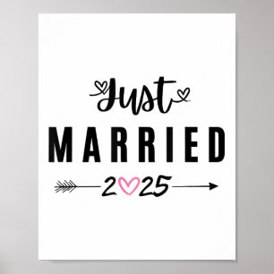 Ny gifta Est 2025 Honeymoon Bröllop Par An Poster
