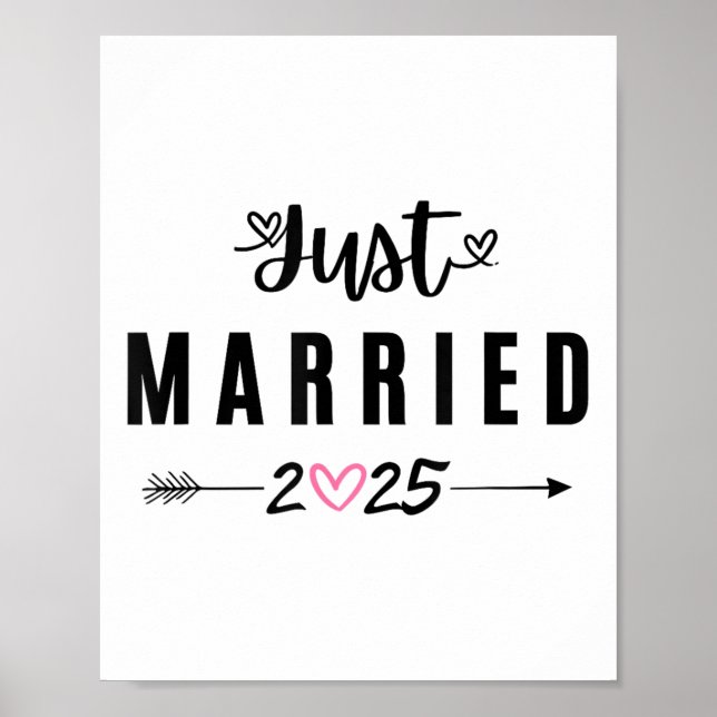 Ny gifta Est 2025 Honeymoon Bröllop Par An Poster (Framsidan)
