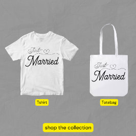 Ny gifta Finare Script Heart Newlyred T Shirt