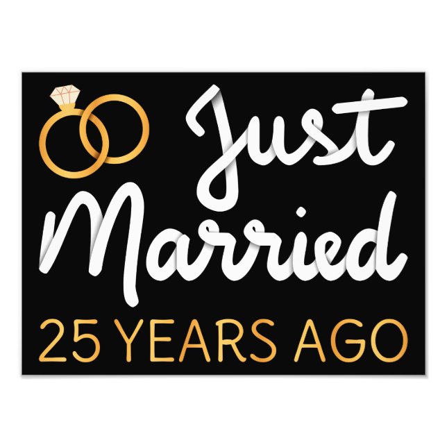Ny gifta för 25 år sedan IV Fototryck (Framsidan)