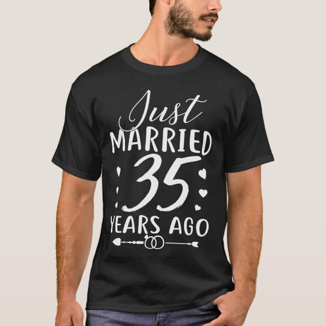 Ny gifta för 35 år sedan, matchande par t shirt (Framsida)