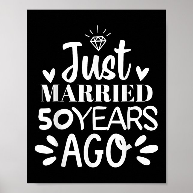 Ny gifta för 50 år sedan Funny 50:e Bröllop Anniv Poster (Framsidan)