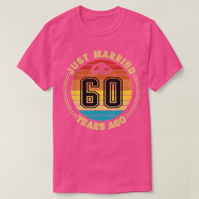 Ny gifta för 60 år sedan Romantic 60:e Bröllop och T Shirt (Design framsida)