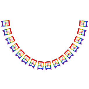 Ny gifta Gay Bröllopsfest Pride Rainbow LGBTQ Vimplar