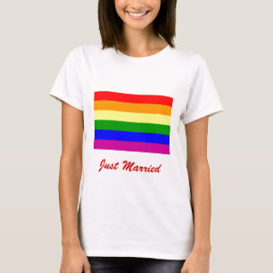 Ny gifta/Gay pride Bröllop Tee Shirt