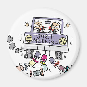 Ny gifta Gay Wedding Favors Magnet
