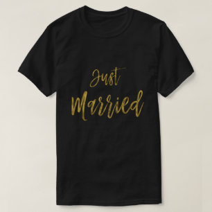 Ny gifta Gold Foil Typography Shirt Tee