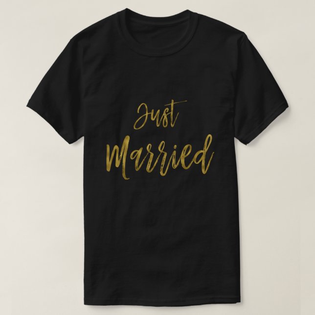 Ny gifta Gold Foil Typography Shirt Tee (Design framsida)