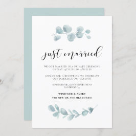 Ny gifta Greenery bröllop meddelande Inbjudningar