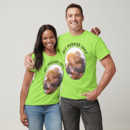 Ny gifta hans och hennes Unisex Lime Green T Shirt