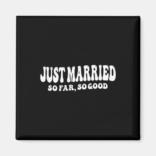 Ny gifta hittills hittills Bra Bröllop Bride Groom Magnet (Framsidan)