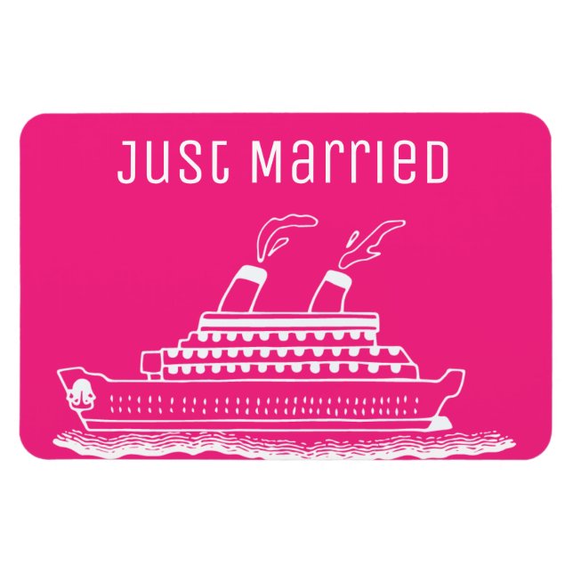 Ny gifta Honeymoon Bröllop Cruise Cabin Door M Magnet (Horisontell)