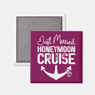 Ny gifta Honeymoon Cruise Ring Matching Gifts Magnet