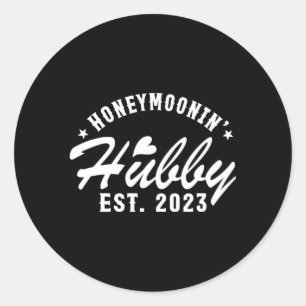 Ny gifta Honeymoonin' Make Est 2023 Runt Klistermärke