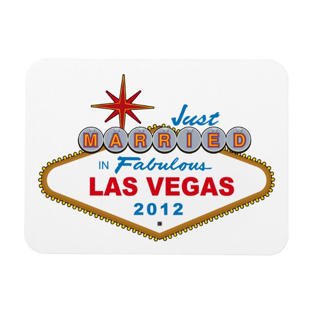 Ny gifta i Fabulous Las Vegas 2012 Vegas-signatur Magnet (Horisontell)
