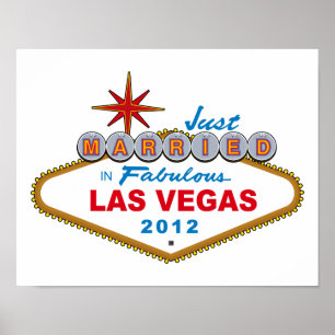 Ny gifta i Fabulous Las Vegas 2012 Vegas-signatur Poster