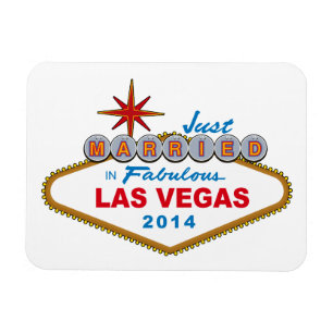Ny gifta i Fabulous Las Vegas 2014 (tecken) Magnet