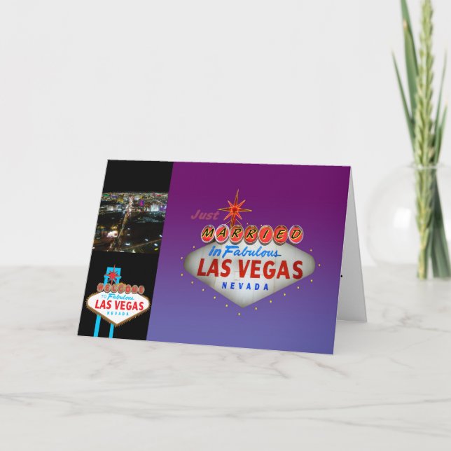 Ny gifta i Las Vegas bröllopinbjudningar Inbjudan (Framsida)