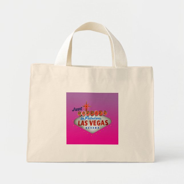 Ny gifta i Las Vegas Tote Bag Mini Tygkasse (Framsidan)