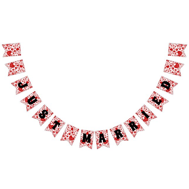 NY GIFTA - kärlek mönster, utformning 2 Vimplar (Alla)