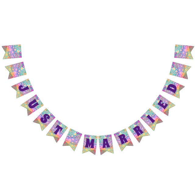 NY GIFTA - kärlek mönster, utformning 3 Vimplar (Alla)