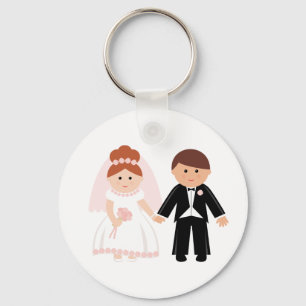 Ny gifta kopplar ihop Keychain Nyckelring