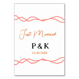 Ny gifta lägg till ett par namn- datum bordsnummer