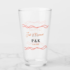 Ny gifta lägg till ett par namn- datum glaskopp