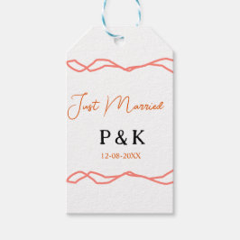 Ny gifta lägg till ett par namn- datum presentetikett