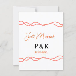 Ny gifta lägg till ett par namn- datum vykort