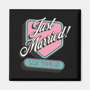 Ny gifta Las Vegas Bröllop Bride Groom Magnet