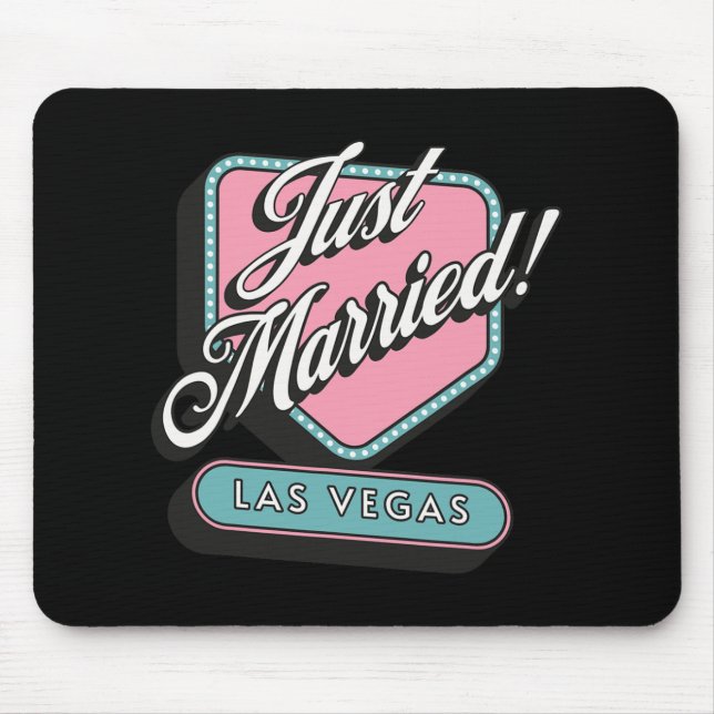 Ny gifta Las Vegas Bröllop Bride Groom Musmatta (Framsidan)