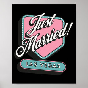 Ny gifta Las Vegas Bröllop Bride Groom Poster