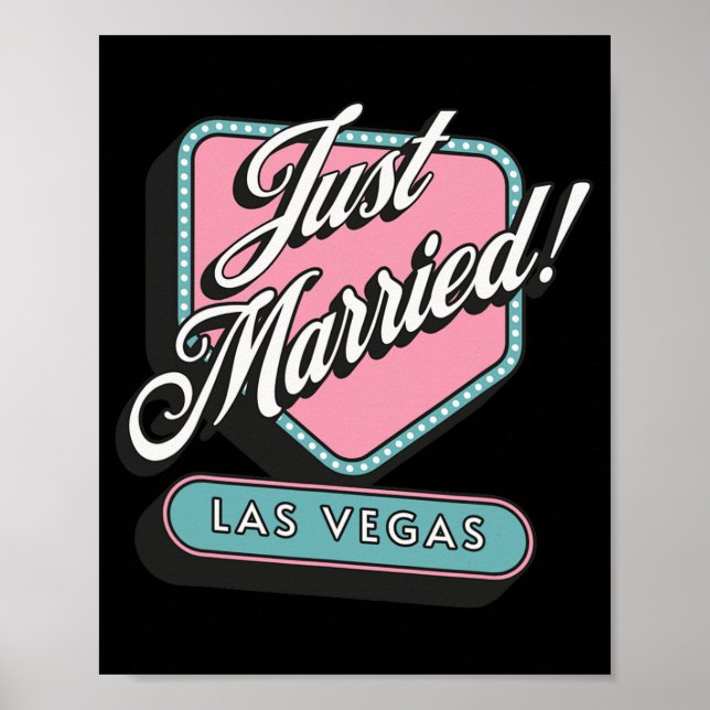 Ny gifta Las Vegas Bröllop Bride Groom Poster (Framsidan)