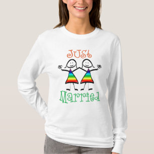 Ny gifta Lesbisk Bröllop T-shirt