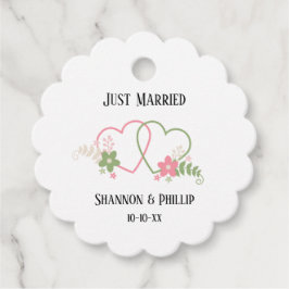 Ny gifta med Bride & Groom Namn Bröllop Gåvor Etiketter