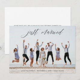 Ny gifta Modern Calligraphy Photo Bröllop Meddelande