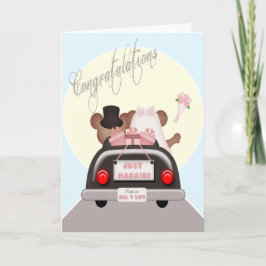 Ny gifta Mouse Bride och Groom Bröllop Meddelande