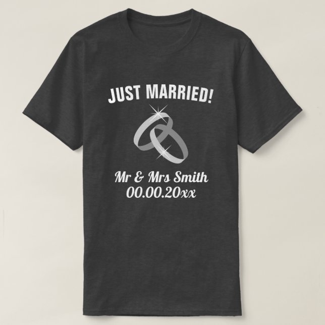 Ny gifta Mr & Mrs. t shirt set for new weds (Design framsida)